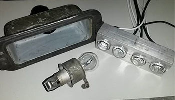 LED units in insulated plastic case