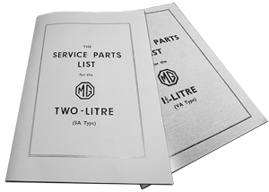 SA & VA Service Parts List