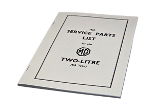 SA Service Parts List